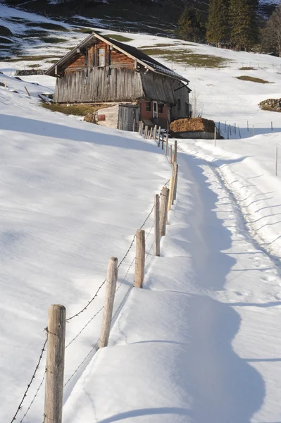 Zimní krajina engelberg — Stock fotografie