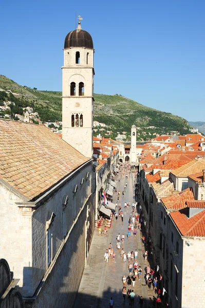 Strada Placa sul centro storico di Dubrovnik — Foto Stock