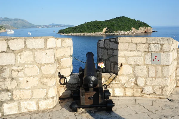 Muro della città vecchia di Dubrovnik — Foto Stock