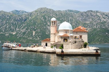 kotor Körfezi üzerinde rock Island Our lady