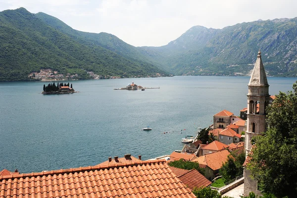 Miejscowości perast nad zatoką kotor — Zdjęcie stockowe