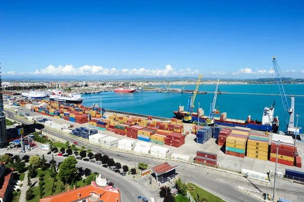 The commercial port of Durres — Stock Photo, Image