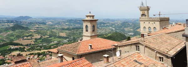 The view from Borgo Maggiore at San Marino — Stock Photo, Image