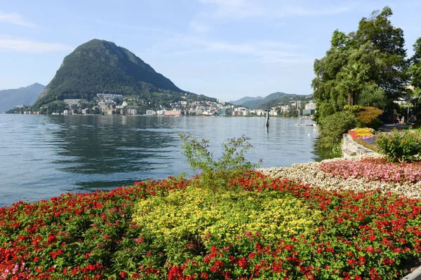 The bay of lake Lugano — Stock Photo, Image