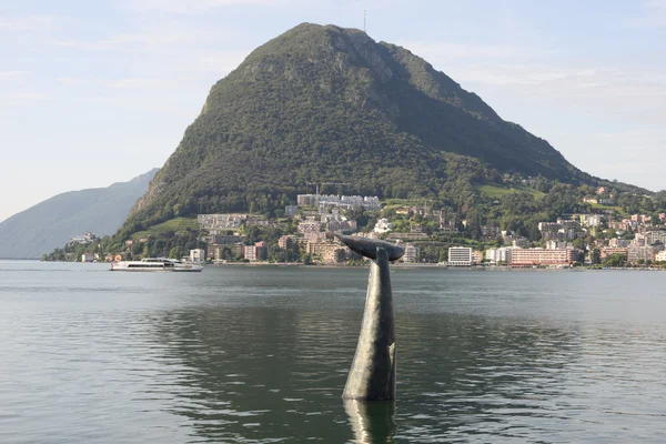 Golful lacului Lugano — Fotografie, imagine de stoc