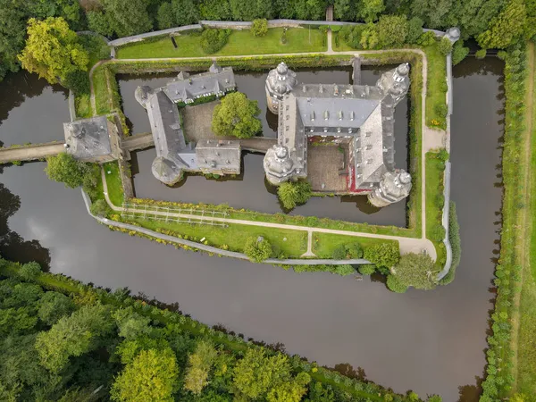 Drone View Watercastle Crottorf Germany — Stock Photo, Image