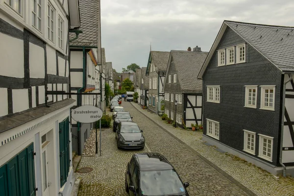 Traditionele Huizen Van Freudenburg Duitsland — Stockfoto