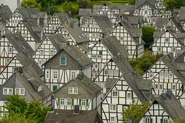 Drone Vista Villaggio Tradizionale Freudenburg Germania — Foto Stock