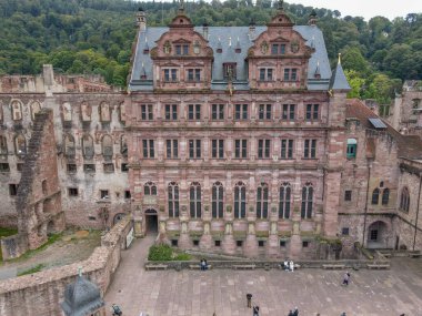 Almanya 'daki Heidelberg şatosunun insansız hava aracı görüntüsü