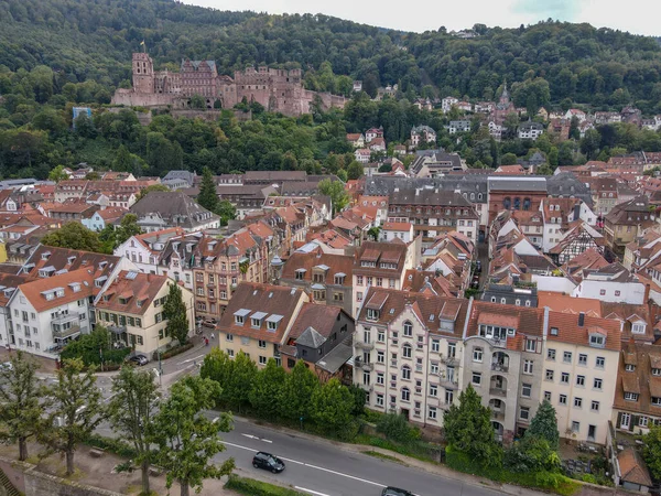 Vista Del Dron Ciudad Heidelberg Alemania — Foto de Stock