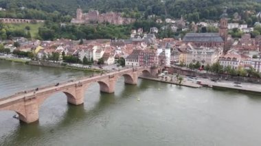 Almanya 'nın Heidelberg kasabasında insansız hava aracı görüntüsü