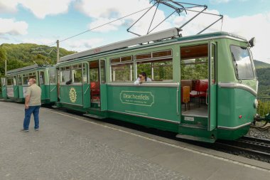 Koenigswinter, Almanya - 20 Eylül 2021: Drachenfels Almanya 'da Koenigswinter üzerinde antrenman yapıyor