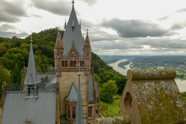 Widok Zamek Drachenburgu Nad Koenigswinter Niemcy — Zdjęcie stockowe