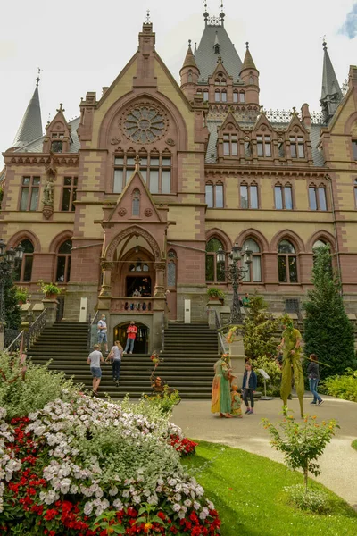 Koenigswinter Allemagne Septembre 2021 Ruine Drachenfels Restaurant Sur Koenigswinter Allemagne — Photo