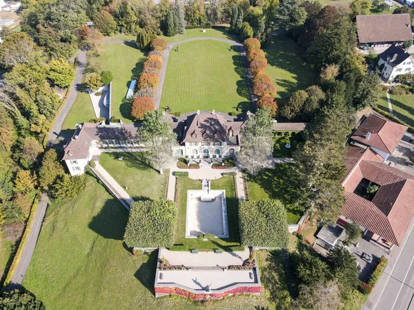 Drone Vista Presso Villa Romana Fondazione Augst Svizzera — Foto Stock