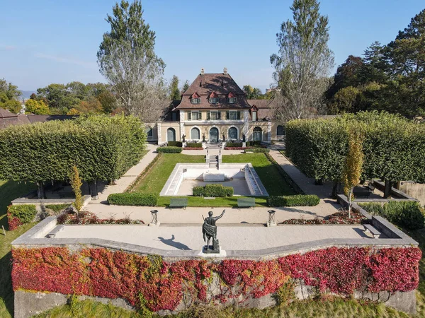 Drone Zicht Romeinse Stichting Villa Van Augst Zwitserland — Stockfoto