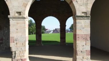 Almanya 'daki Lorsch Manastırı' nın insansız hava aracı görüntüsü, Unesco Dünya Mirası