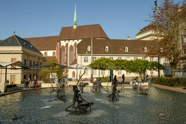 Bâle Suisse Octobre 2021 Fontaine Tinguely Bâle Sur Suisse — Photo