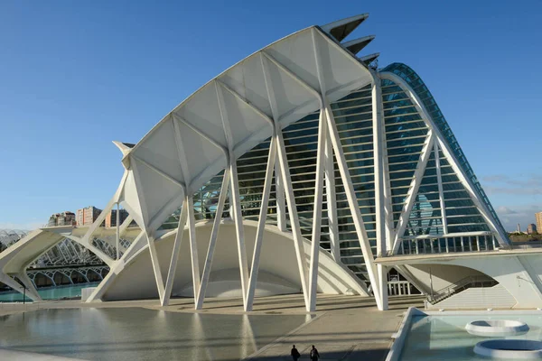 Miasto Sztuki Nauki Architekta Santiago Calatrava Walencji Hiszpanii — Zdjęcie stockowe