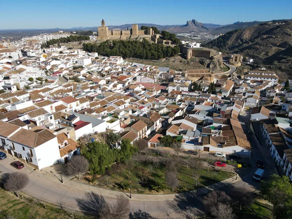 Vista Del Dron Ciudad Antequera Andalucía España — Foto de Stock