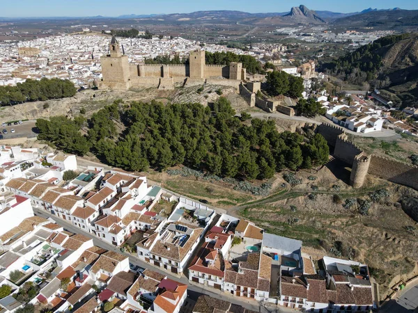 Vista Del Dron Ciudad Antequera Andalucía España — Foto de Stock