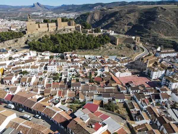 西班牙安达卢西亚的Antequera镇的Drone视图 — 图库照片