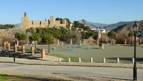 Widok Fort Antequera Andaluzji Hiszpanii — Zdjęcie stockowe