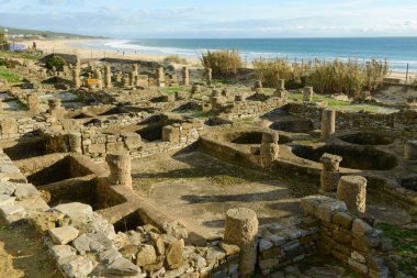 View at roman town of Baelo Claudia at Bolonia on Spain clipart