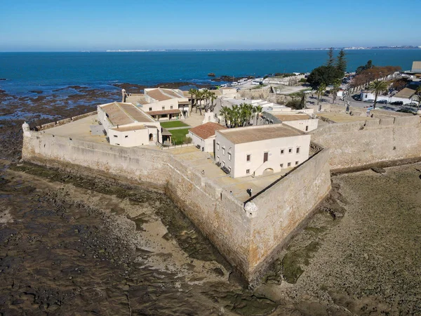 Spanya Daki Cadiz Deki Santa Catalina Kalesinde Insansız Hava Aracı — Stok fotoğraf