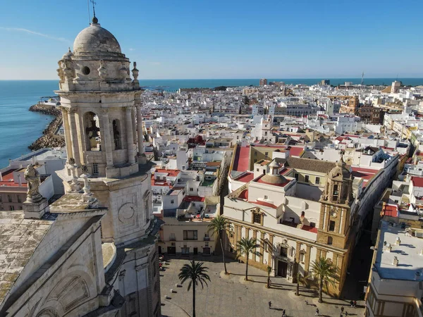 Drone Utsikt Över Staden Cadiz Spanien — Stockfoto