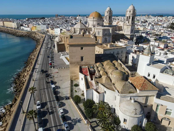 Drohnenblick Auf Die Stadt Cadiz Spanien — Stockfoto
