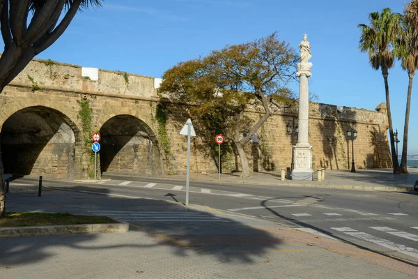 Вид Городские Стены Кадиса Испании — стоковое фото