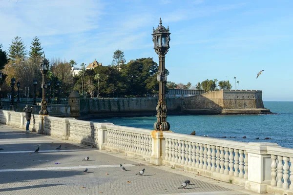 Veduta Forte Candelaria Cadice Spagna — Foto Stock