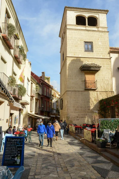 Малага Испания Января 2021 Года Люди Гуляют Возле Музея Пикассо — стоковое фото