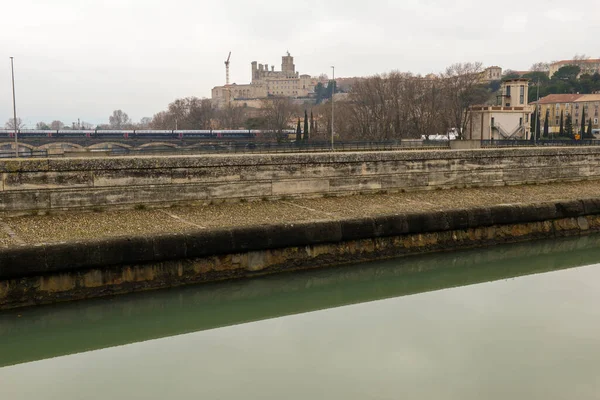Kanalbron Över Floden Orb Vid Beziers Frankrike — Stockfoto