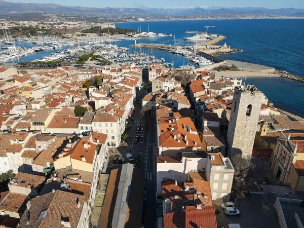 Drone Uitzicht Stad Antibes Frankrijk — Stockfoto