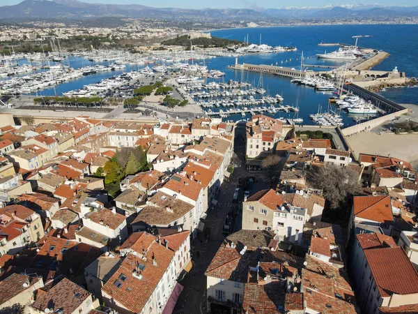 Drone Uitzicht Stad Antibes Frankrijk — Stockfoto
