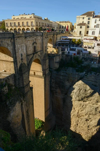 Вид Старый Мост Ронда Андалусии Испании — стоковое фото