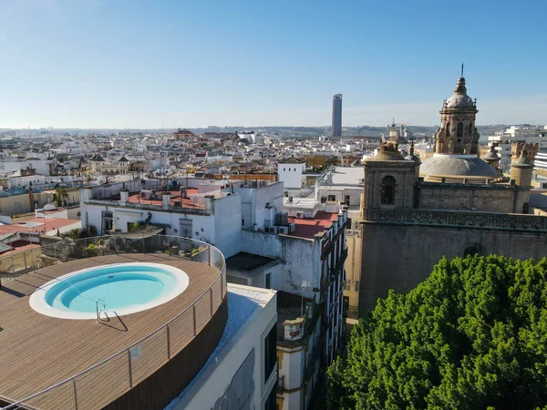Vista Del Dron Sevilla Sobre Andalucía España — Foto de Stock
