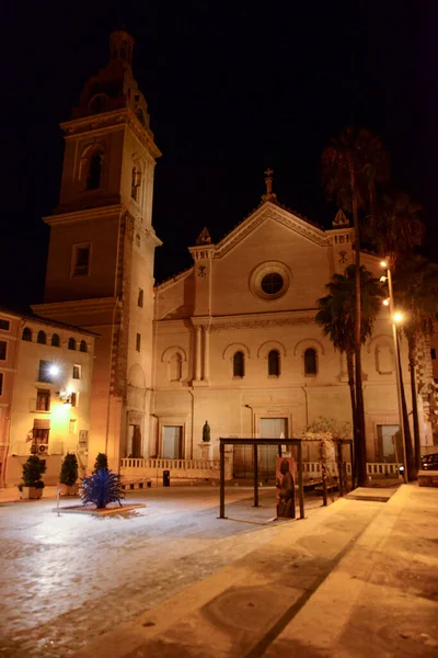 2021年12月25日 西班牙夏蒂瓦 西班牙夏蒂瓦教堂 — 图库照片