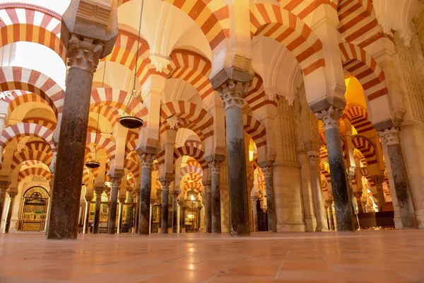 Interiores Mezquita Córdova Andaluzia Espanha — Fotografia de Stock