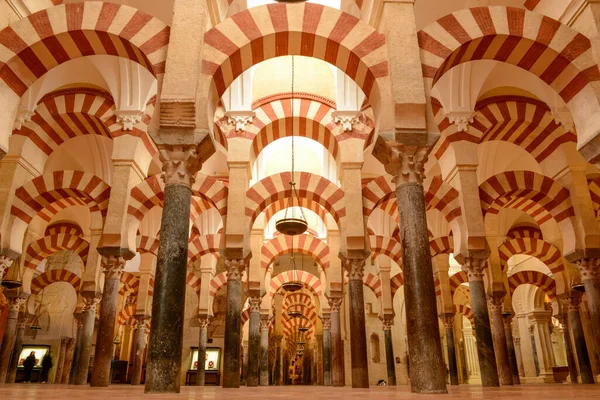 Interiores Mezquita Córdova Andaluzia Espanha — Fotografia de Stock