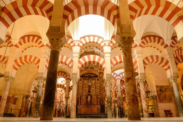 Interiores Mezquita Córdova Andaluzia Espanha — Fotografia de Stock