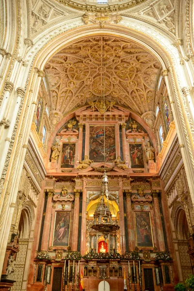 Interiéry Katedrály Cordově Andalusii Španělsku — Stock fotografie
