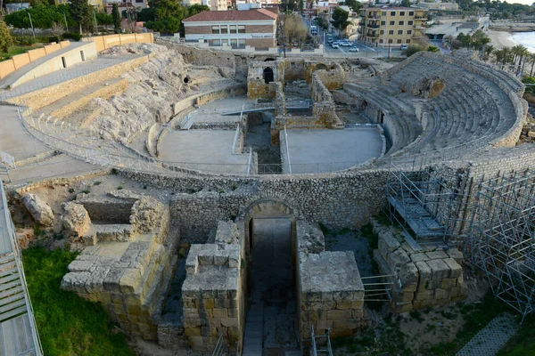 Het Romeinse Amfitheater Van Tarragona Spanje — Stockfoto