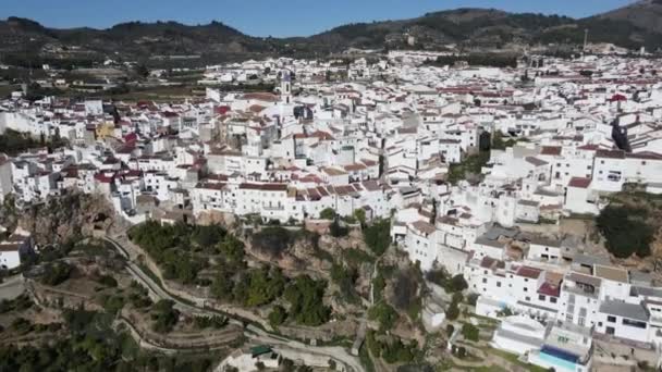 Vista Del Dron Ciudad Burgo Andalucía España — Vídeos de Stock