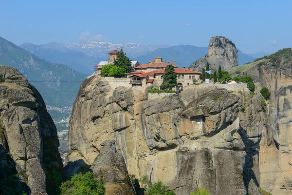 Вид на монастырь Метеор в Греции
