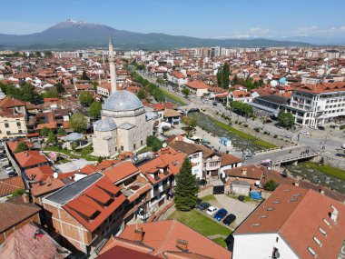 Kosova konulu Prizren kasabasında insansız hava aracı görüşü