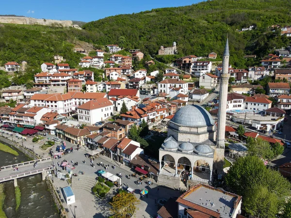 Pandangan Drone Kota Prizren Kosovo — Stok Foto