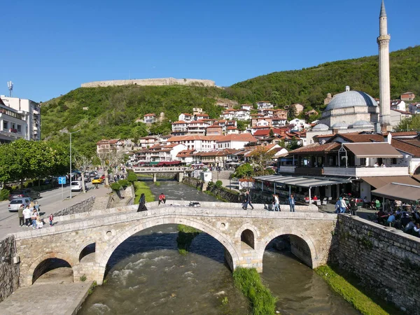 Drone Vista Sulla Città Prizren Sul Kosovo — Foto Stock